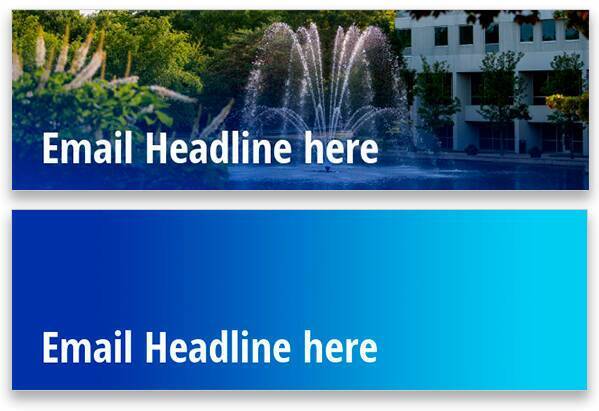 Email header mockups